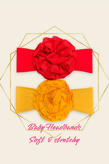  5" RUFFLE HEADBANDS, STRETCHY & SOFT BABY APPROVED. 5PCS/$12.50 HB-2023-E