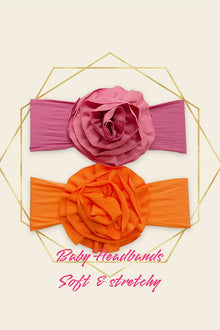  5" RUFFLE HEADBANDS, STRETCHY & SOFT BABY APPROVED. 5PCS/$12.50 HB-2023-H