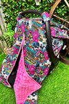 HOT PINK COWGIRL HAT " PRINTED CAR SEAT COVER. ZYTG15113001