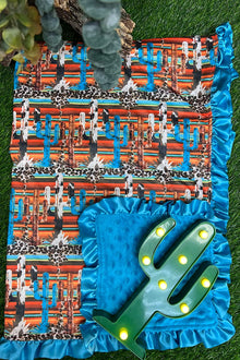  SERAPE,CACTUS,ANIMAL PRINTED BABY BLANKET (35" BY 35") BKG15113014