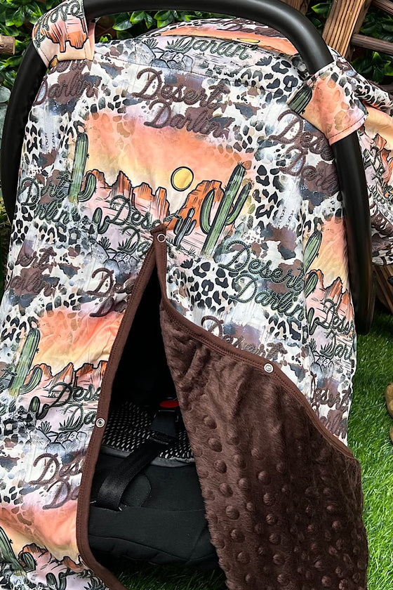 DESERT DARLIN"SUNSET PRINTED CAR SEAT COVER. ZYTG15113012