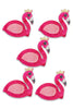 FLAMINGO HAIR BOWS W/ CLIP. 12PCS/$6.00 FJ-DLH6502K