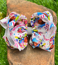  BIRTHDAY GIRL"  HAIR BOWS WITH RHINESTONES. 7.5" WIDE 4PCS/$10.00 BW-DSG-783