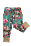 HE IS RISEN" FLORAL & CRUZ PRINTED JOGGERS. TT2023-8AMYY