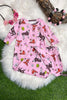 MULTI-PRINTED COW BABY GOWN. NB20220014-NB