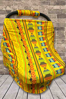  YELLOW  GEOMETRIC CARSEAT COVER. CZ-DLH1864K