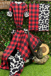 PLAID & COW PRINTED CAR SEAT COVER. ZYTG501522001