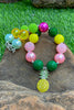 MULTI-COLOR BUBBLE NECKLACE WITH PINEAPPLE PENDANT. 3PCS/$15.00 ACG251522085