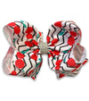 CHERRY  PRINTED HAIR BOWS. (7.5" WIDE DOUBLE LAYER) 4PCS/$10.00  BW-DSG-403