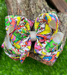  NURSE I'AM PRINTED DOUBLE LAYER HAIR BOWS. 4PCS/$10.00 BW-DSG-810