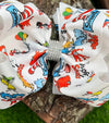 HAT OFF PRINTED DOUBLE LAYER HAIR BOWS. 4PCS/$10.00 BW-DSG-812