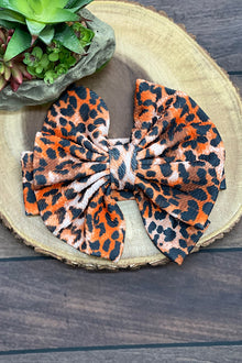  ORANGE/LEOPARD PRINTED BABY HEADBAND. 5 PIECES / $10.00   F-DLH5712K