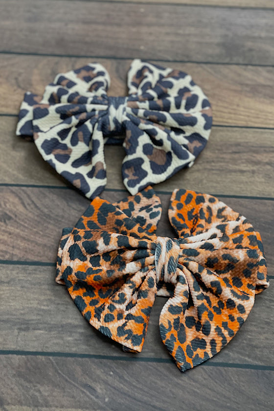 ORANGE/LEOPARD PRINTED BABY HEADBAND. 5 PIECES / $10.00   F-DLH5712K