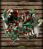 CACTUS, ROSES & LEOPARD PRINTED 7.5" WIDE PRINTED HAIR BOWS. 4PCS/$10.00 BW-DSG-291