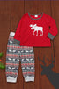 UNISEX MOOSE PRINTED PAJAMAS SET WOMEN. PJM-214-613739WOMEN