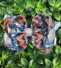 CHEVRON AZTEC, COW & LEOPARD PRINTED DOUBLE LAYER HAIR BOWS. 7.5" WIDE 4PCS/$10.00 BW-DSG-753