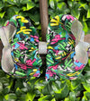 MULTI-COLOR CACTUS PRINTED DOUBLE LAYER HAIR BOWS. 7.5" WIDE 4PCS/$10.00 BW-DSG-757