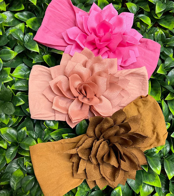 5" FLOWER HEDBAND FOR BABY, VERY SOFT & STRETCHABLE FABRIC. (5PCS/$12.50) AVAILABLE IN 3 COLORS. HHB-2022-GG4