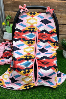  PINK DIAMOND/ CHEVRON PRINTED CAR SEAT COVER. ZYTG651522016