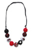 BLACK,RED,PLAID & PLAID BEAR  MULTI COLOR  BUBBLE NECKLACE.  3PSC/$10.00  XL-02111