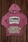 "Mini" girls sweatshirt w/animal printed sleeve trim. LC-TP-2116445 sol