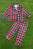 GREEN & RED PAJAMAS SET FOR GIRLS OR BOYS. PJG501122020-ARE