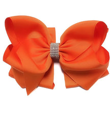  TORRID ORANGE RHINESTONE BOW 6.5 " WIDE 5PCS/$10.00 BW-750-S