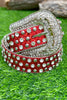 RED RHINESTONE & GLITTERY BELTS FOR KIDS.  BELT-2021-I